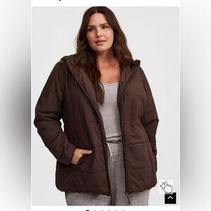 Torrid Brown Hooded winter Jacket